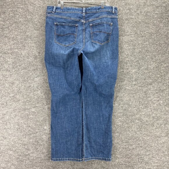 Lee Jeans Women XL Blue Medium Wash Bootcut Curvy Fit High Rise Casual Denim - Picture 2 of 10